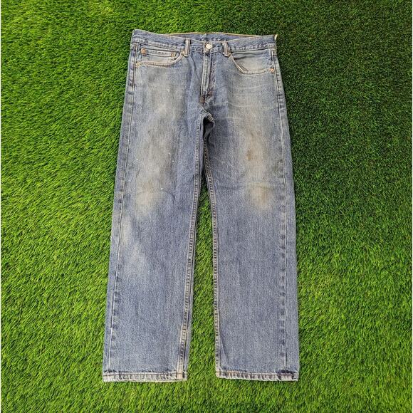 LEVIS 505 Straight Jeans 34x30 Faded Blue - Picture 1 of 16